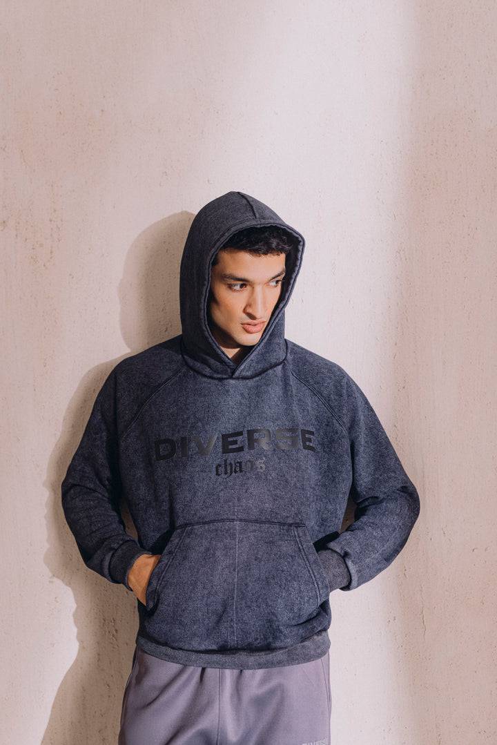 Diverse Acid Wash Oversize Hoodie