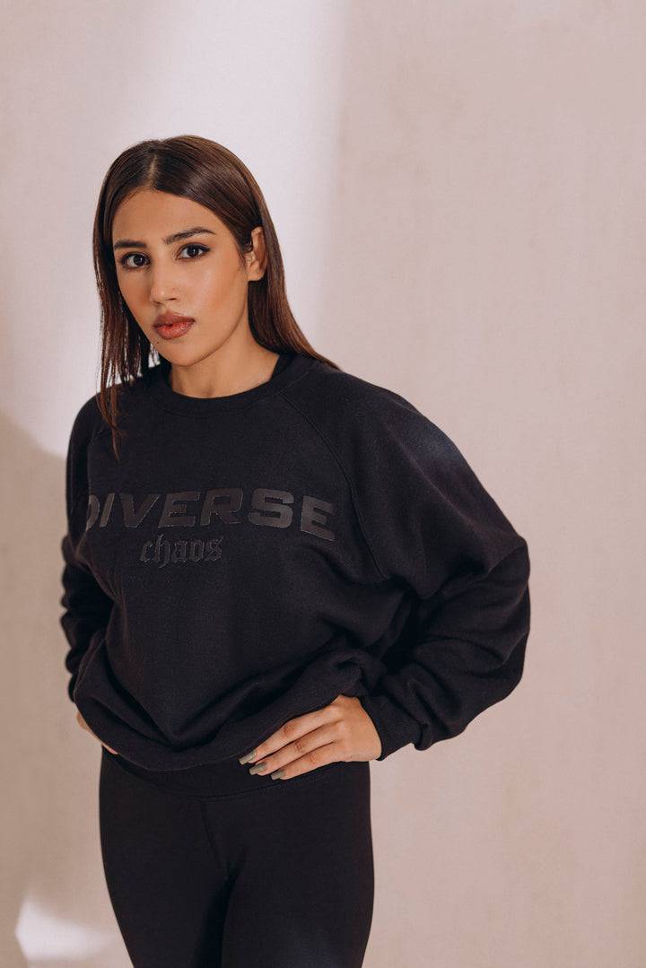 Diverse Oversize Sweatshirt Black