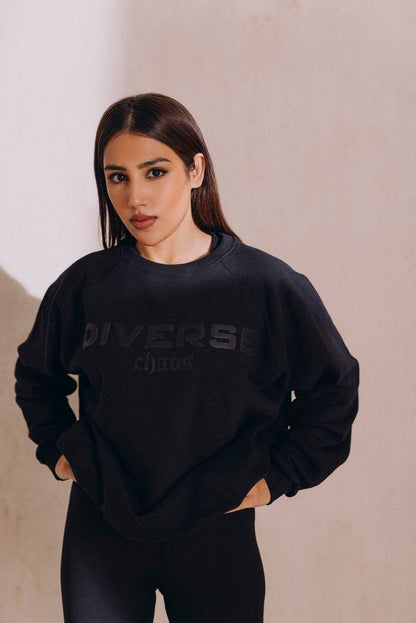 Diverse Oversize Sweatshirt Black