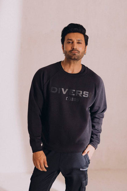 Diverse Oversize Sweatshirt Black