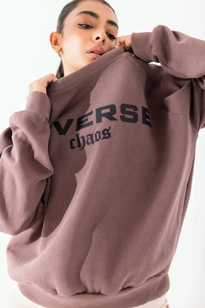 Diverse Oversize Sweatshirt Brown