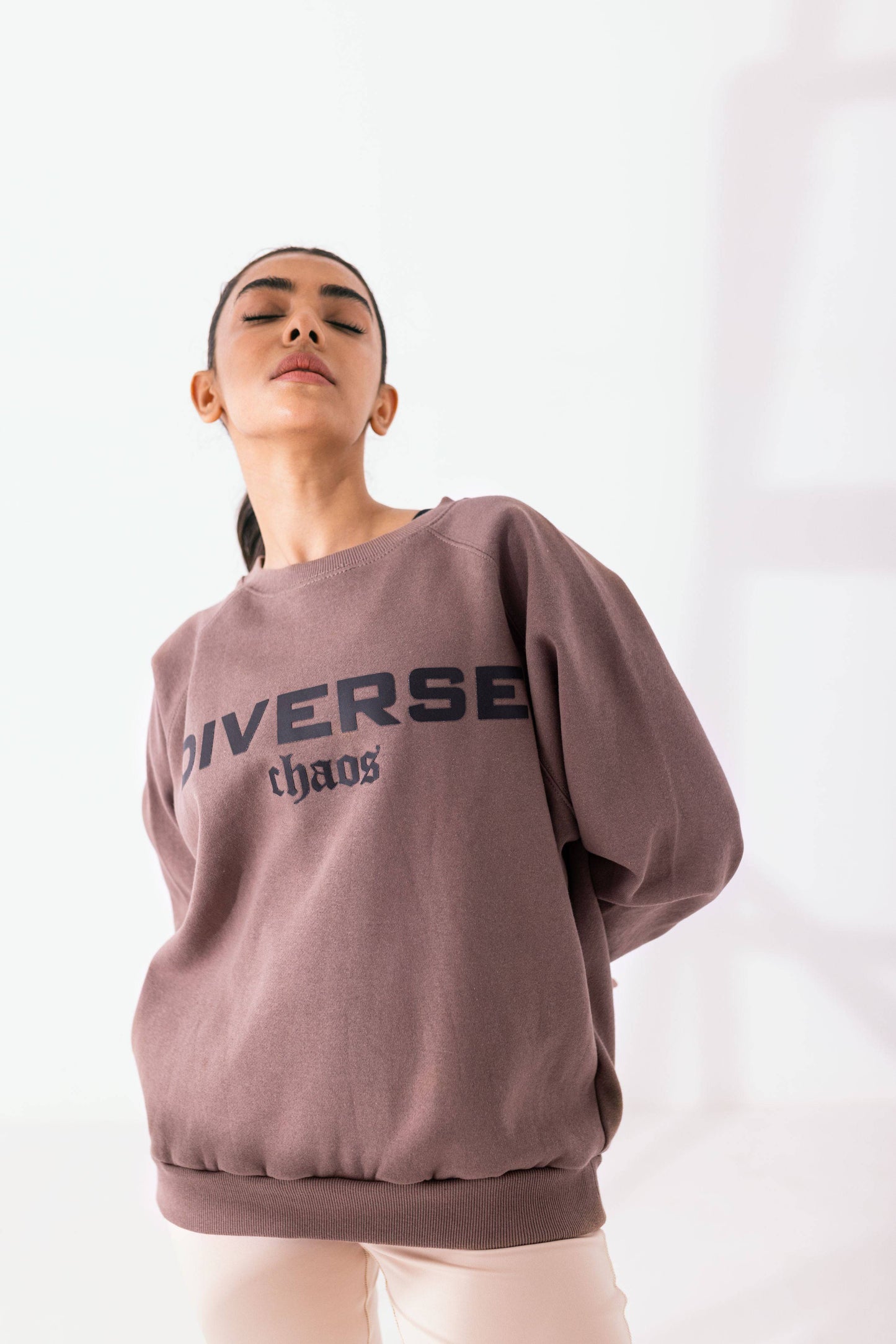 Diverse Oversize Sweatshirt Brown