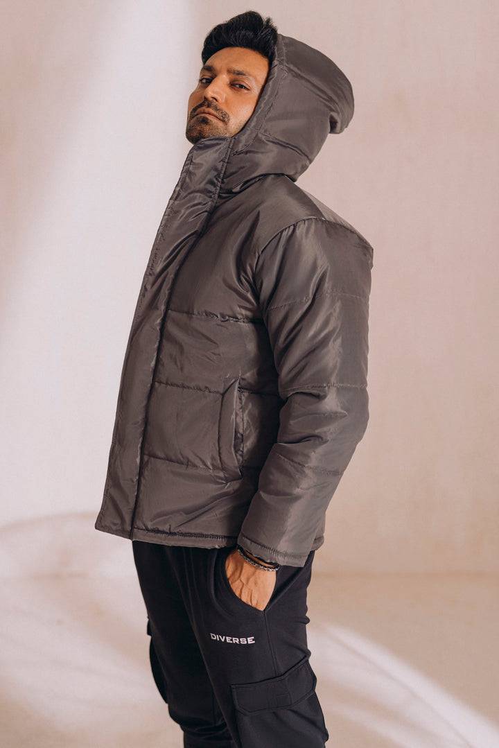 Diverse Puffer Jacket Grey