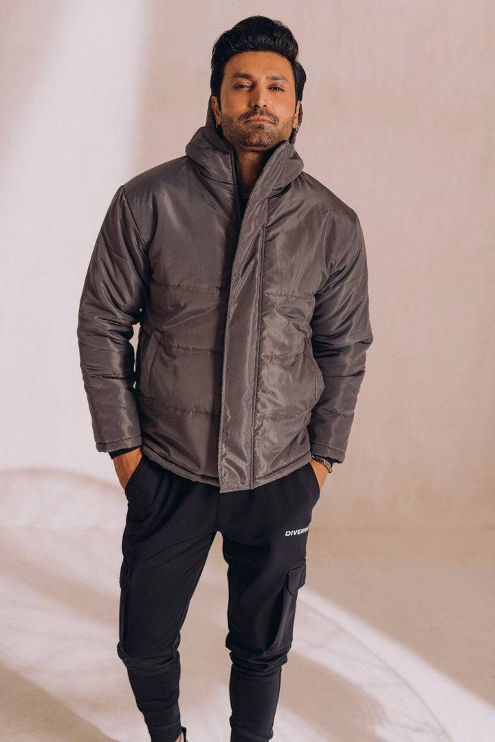 Diverse Puffer Jacket Grey