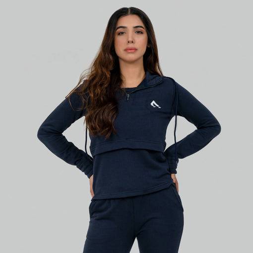 Flex Terry Hoodie - Navy - Valetica Sports