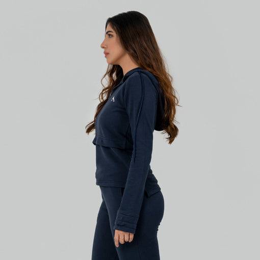 Flex Terry Hoodie - Navy - Valetica Sports