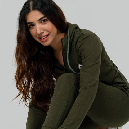 Flex Terry Hoodie - Olive - Valetica Sports