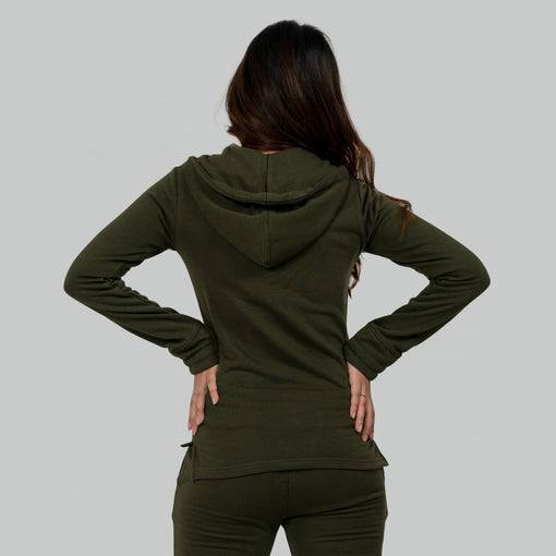 Flex Terry Hoodie - Olive - Valetica Sports