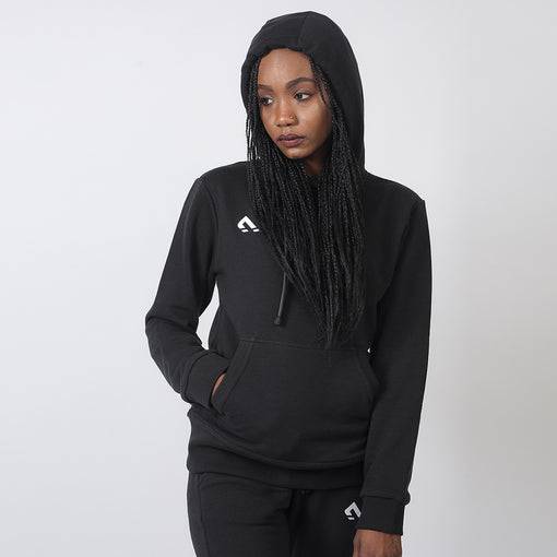 French Terry Hoodie (Black) - Valetica Sports