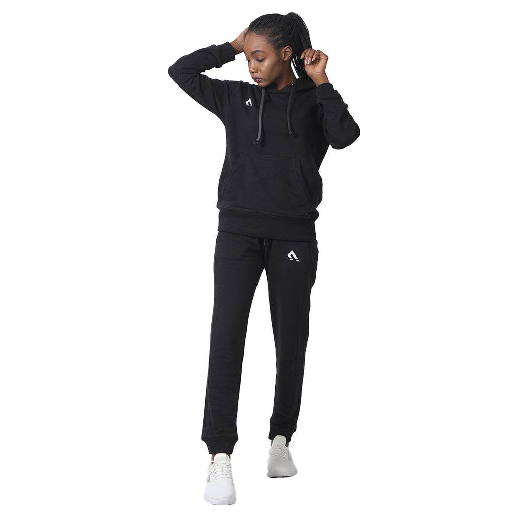 French Terry Hoodie (Black) - Valetica Sports