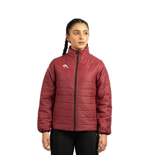 Full Sleeves Puffer Jacket (Maroon) - Valetica Sports