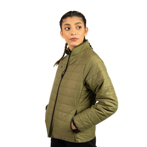 Full Sleeves Puffer Jacket (Olive) - Valetica Sports