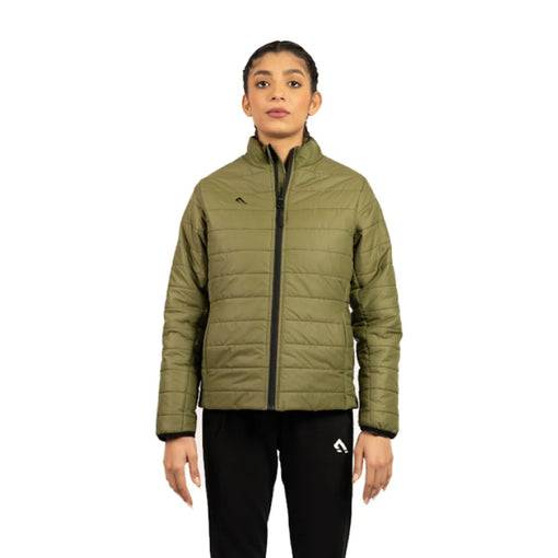 Full Sleeves Puffer Jacket (Olive) - Valetica Sports