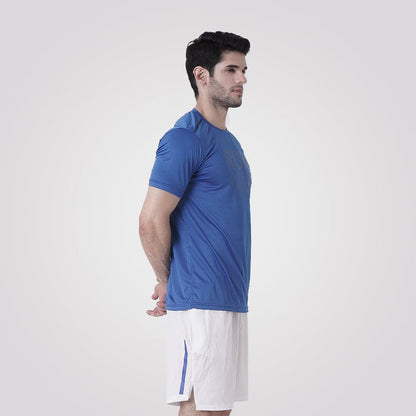 Gym T Shirt Men Interlock – Blue - Valetica Sports