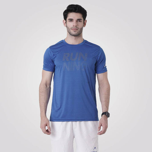 Gym T Shirt Men Interlock – Blue - Valetica Sports