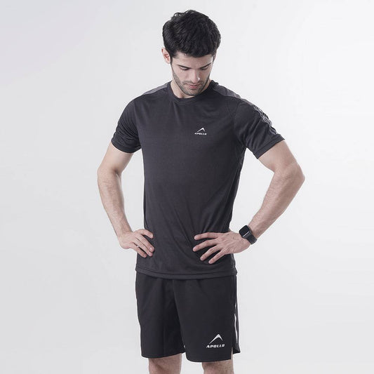 Gym T Shirt Mens Interlock – Black - Valetica Sports