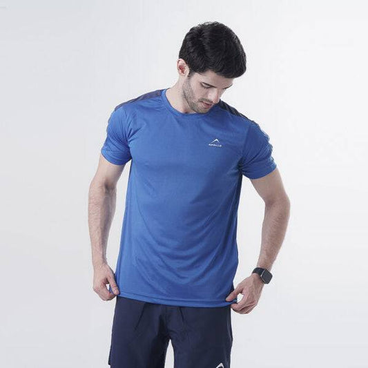 Gym T Shirt Mens Interlock – Blue - Valetica Sports