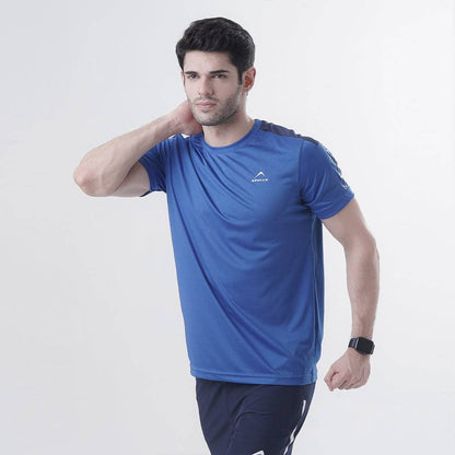 Gym T Shirt Mens Interlock – Blue - Valetica Sports