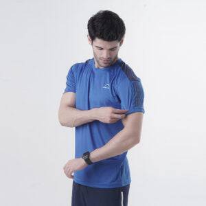 Gym T Shirt Mens Interlock – Blue - Valetica Sports