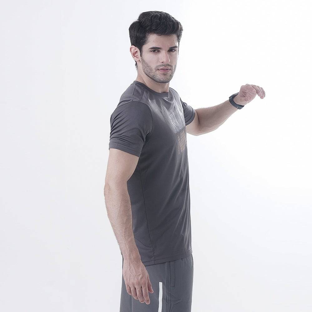Gym T Shirt Mens Interlock – Dark Gray - Valetica Sports