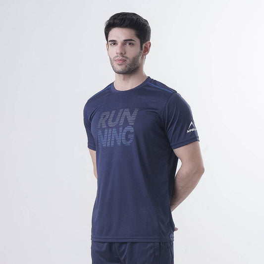 Gym T Shirt Mens Interlock  – Navy - Valetica Sports