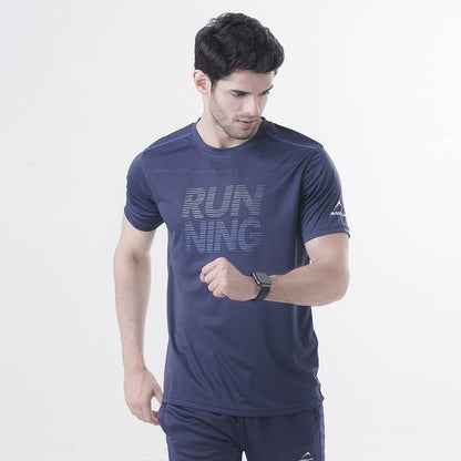 Gym T Shirt Mens Interlock  – Navy - Valetica Sports