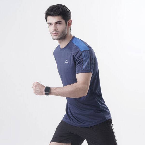 Gym T Shirt Mens Interlock – Navy - Valetica Sports