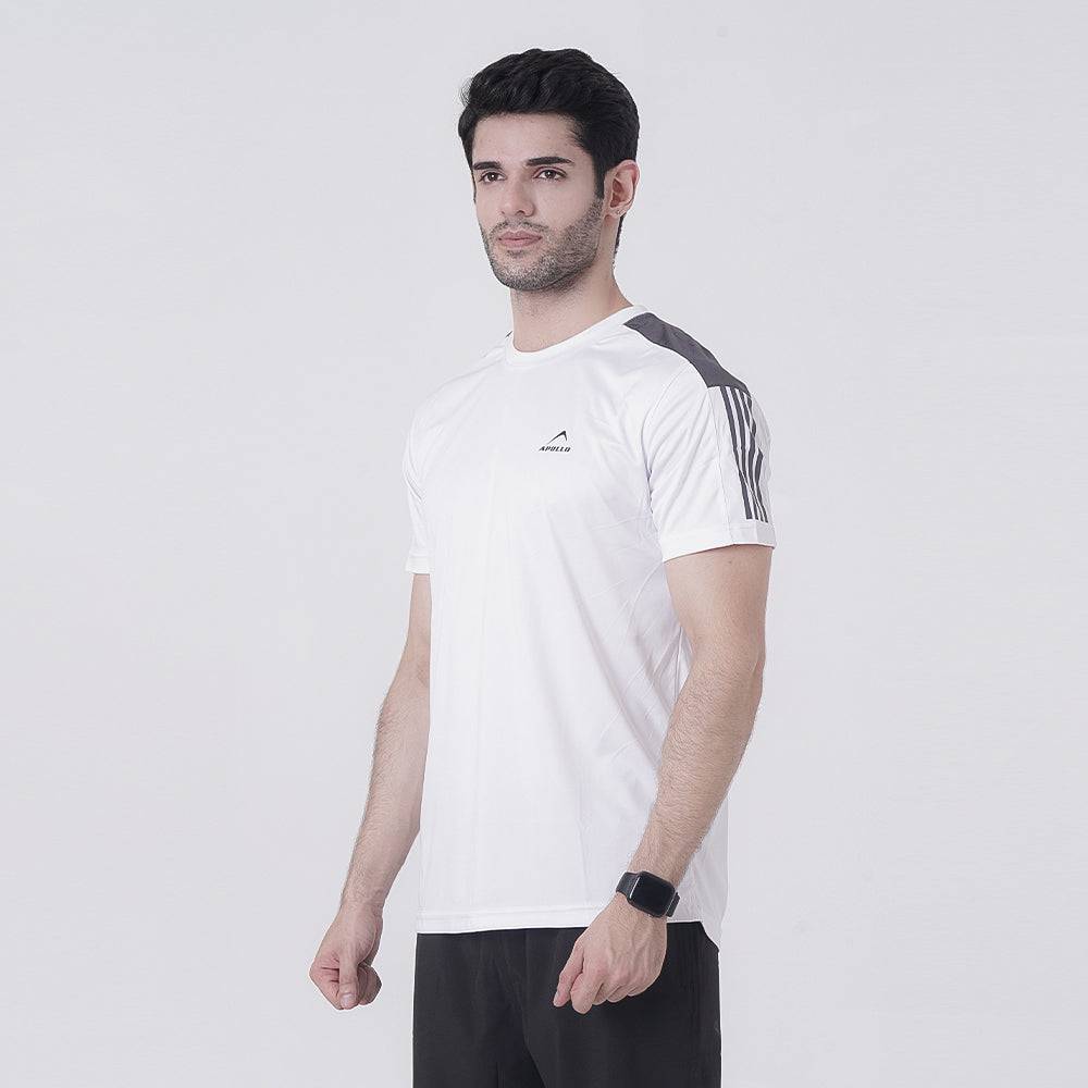 Gym T Shirt Mens Interlock – White - Valetica Sports