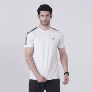 Gym T Shirt Mens Interlock – White - Valetica Sports