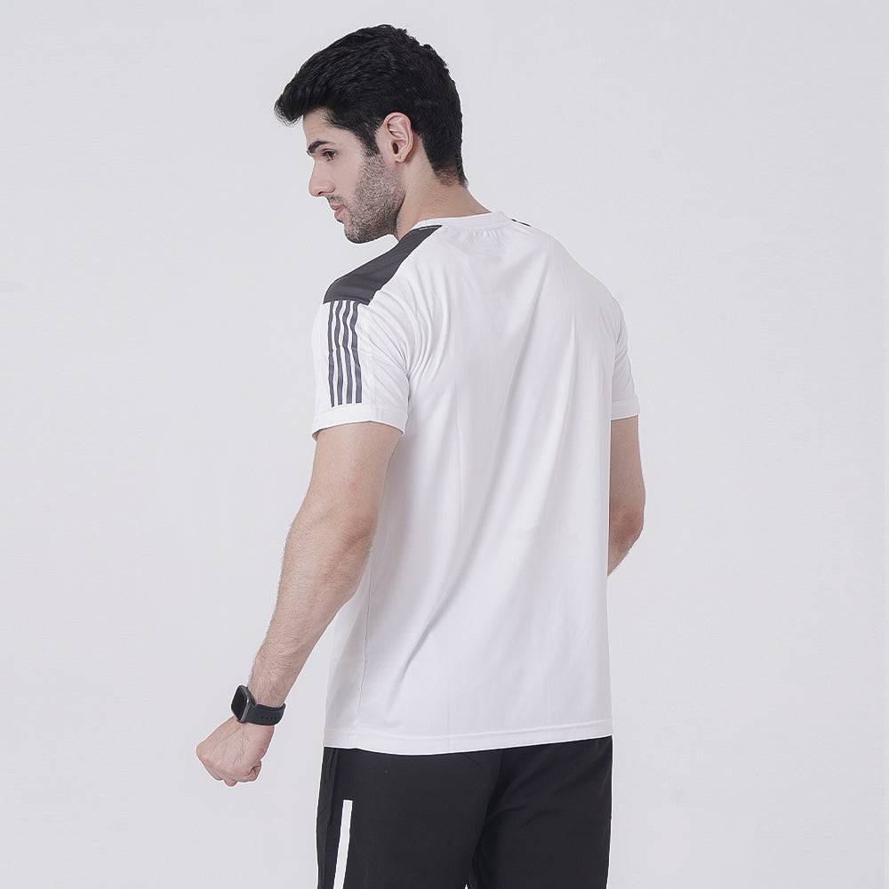 Gym T Shirt Mens Interlock – White - Valetica Sports