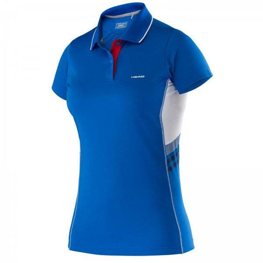 Head Club W Polo Shirt Technical-Blue - Valetica Sports