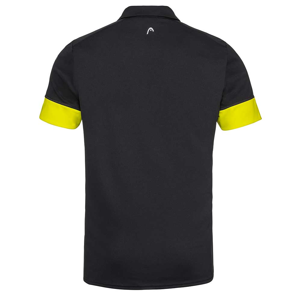 Head Golden Slam Polo-Black & Yellow - Valetica Sports