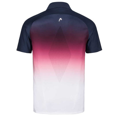 Head Performance Polo-Dark Blue/Hibiscus - Valetica Sports