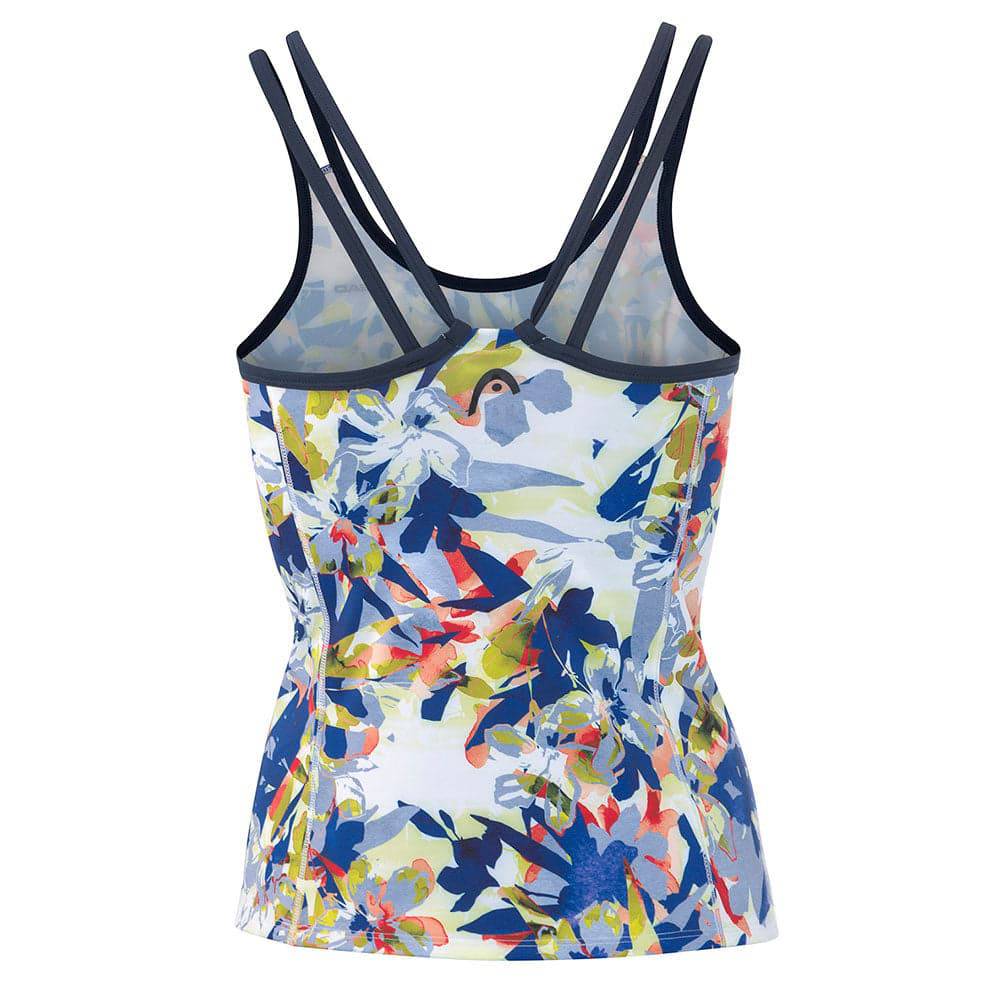 Head Vision Graphic Strap Tank W - Royal & Yellow - Valetica Sports