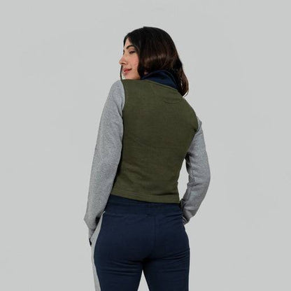 Ignite Zipper Cardigan - Navy / Olive - Valetica Sports