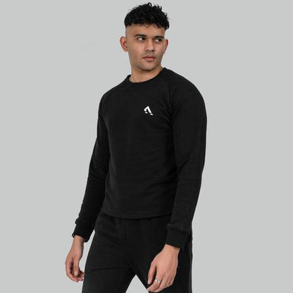 Impulse Raglan SweatShirt - Black - Valetica Sports