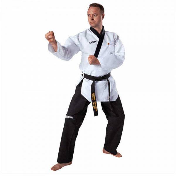 Kwon Poomsae Dobok (Grand, Black Neck) for Men - Valetica Sports