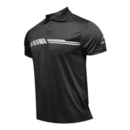 Men Millange Polyester Polo Shirt -dark Gray - Valetica Sports