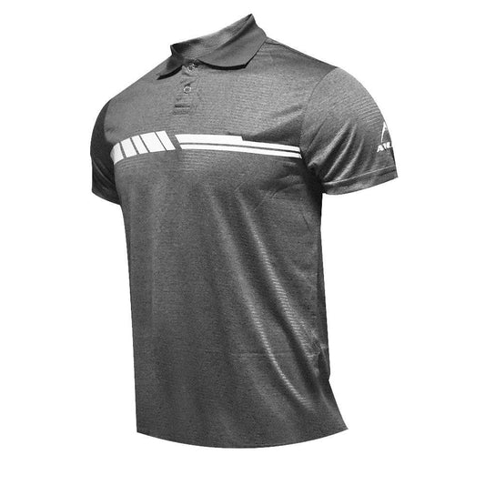 Men Millange Polyester Polo Shirt -heather Gray - Valetica Sports