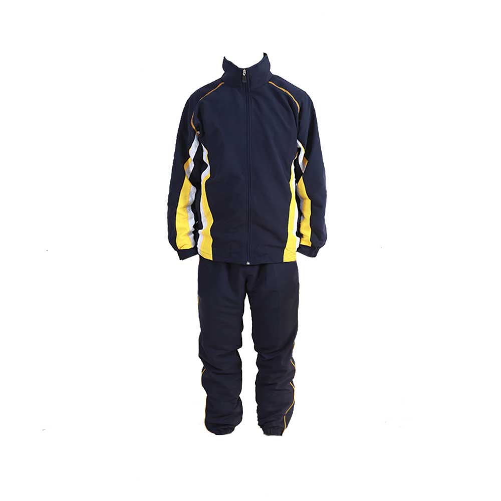 Men's Tracksuit Newcastle Navy & Yellow White Trim with Navy Trouser - Valetica Sports