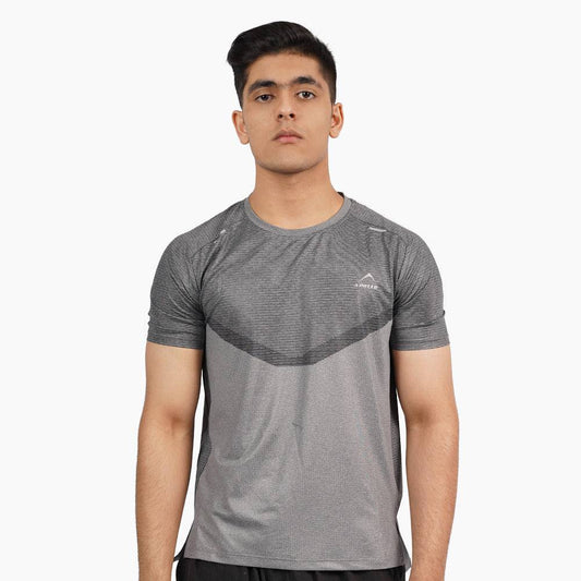 Men Sports T-shirt Polyester  Gray - Valetica Sports