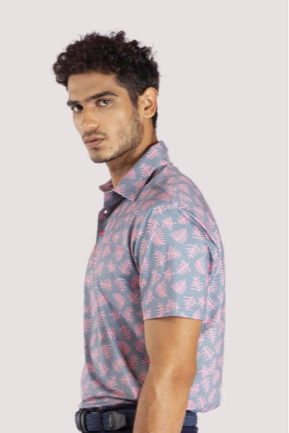 Moderno Funky Pink Golf Polo Shirt