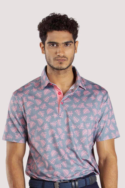 Moderno Funky Pink Golf Polo Shirt