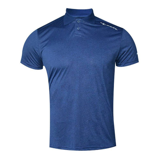 Navy Blue Mens Polyester Millange Polo - Valetica Sports
