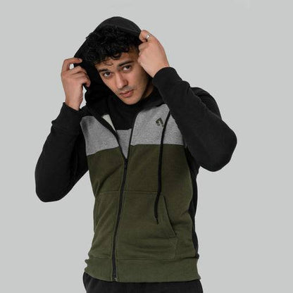 Phenom Zipper Hoodie - Black / Olive - Valetica Sports