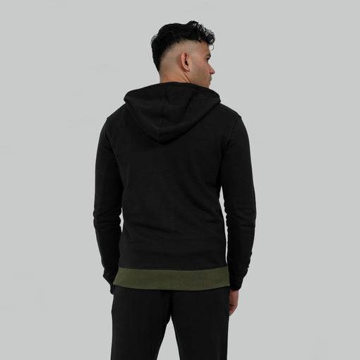 Phenom Zipper Hoodie - Black / Olive - Valetica Sports