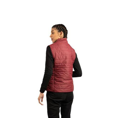 Puffer Jacket Vest (Maroon) - Valetica Sports