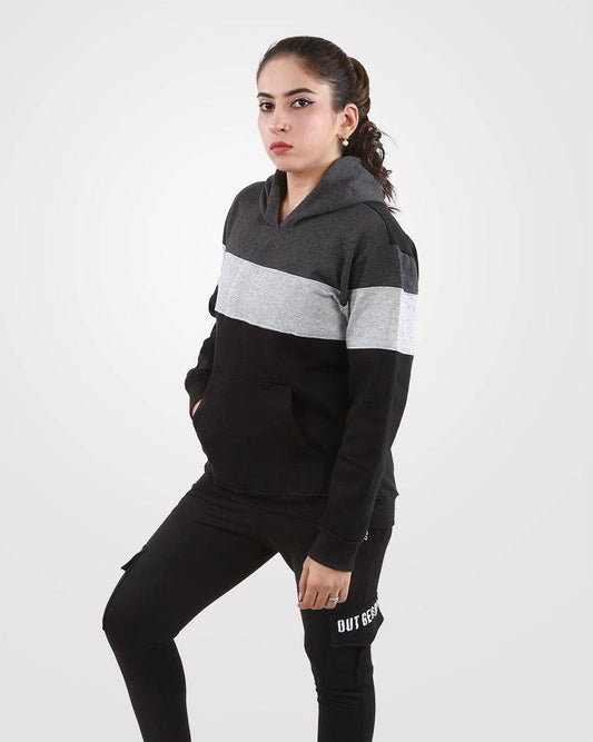 Pullover Hoodies Stripes Gray - Valetica Sports