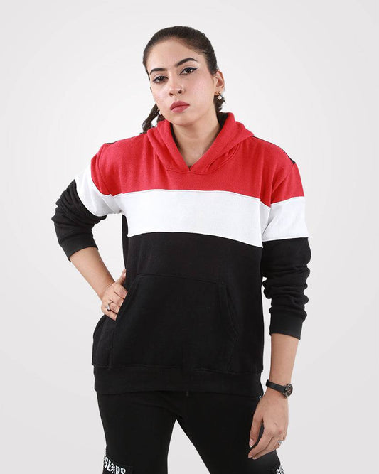 Pullover Hoodies Stripes Red - Valetica Sports