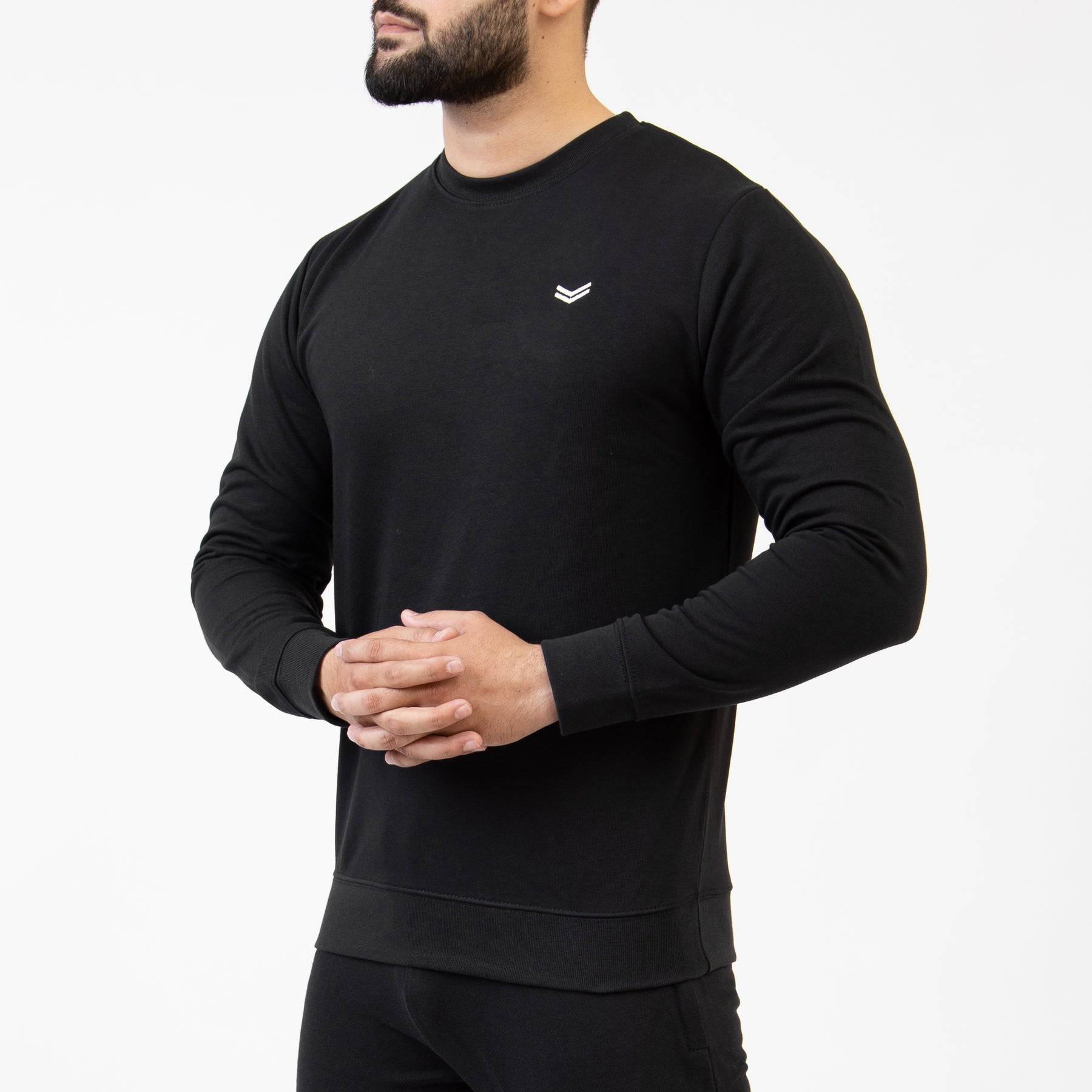Solid Black Sweatshirt - Valetica Sports